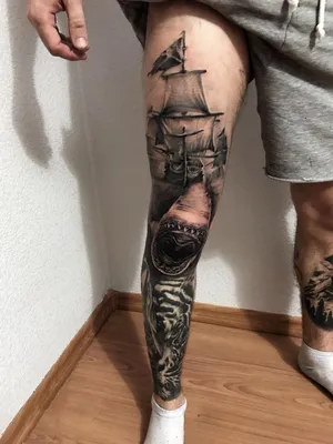 Татуировки на коленях, фото тату на коленях