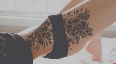 Татуировки на женской ляжке - красота и элегантность - tattopic.ru