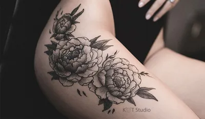 ТАТУ НА БЕДРЕ ДЛЯ ДЕВУШЕК - KOT Tattoo Studio