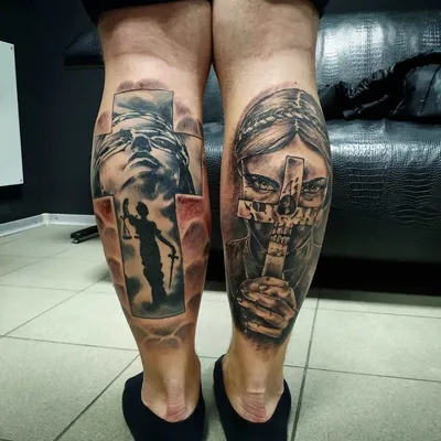 Тату мужские на ноге - 262 Фото и значение татуировок 2024