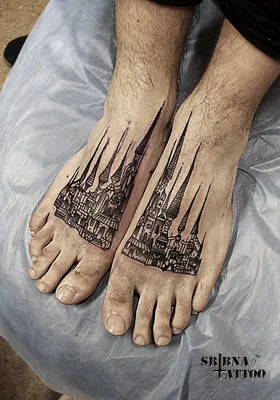 Мужские тату на ноге в Краснодаре от мастеров студии EL'Rash