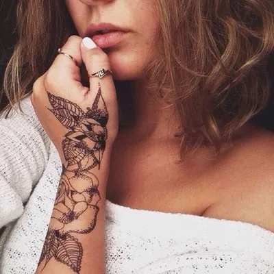 Временные татуировки 3D на предплечье для женщин, искусственная татуировка  с цветком черной розы, пиона для взрослых и девушек, водонепроницаемый  боди-арт, тату-наклейки | AliExpress