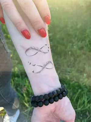 Тату бесконечность (78 фото) - значение татуировки на запястье (руке) для  девушек
