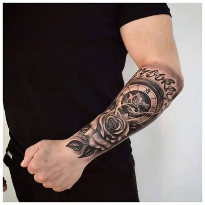 Татуировка мужская графика на руке колючка (внутренняя сторона руки) -  мастер Кирилл Плотников 6248 | Art of Pain