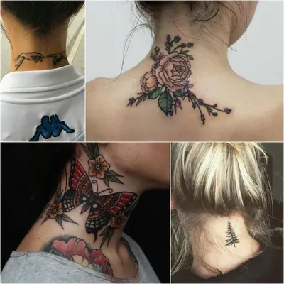 neck tattoo - neck tattoo for women - neck tattoo ideas. Explore more  Tattoo ideas on positivefox.com … | Back of neck tattoo, Best neck tattoos,  Neck tattoos women