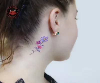 Тату точки на шее. Мини тату точки.Tattoo points on the neck. Mini tattoo  dots. | Тату, Татуировки, Мини