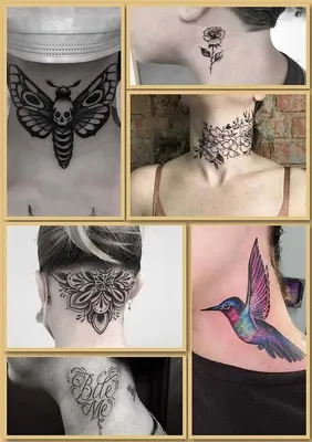 Татуировки для девушек на шее с надписями - идеи и советы - fotovam.ru