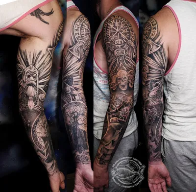 Временные татуировки на всю руку для мужчин и женщин, реалистичные  поддельные татуировки, воин, лев, тигр, цветок, тату, наклейка, черный  тотем – лучшие товары в онлайн-магазине Джум Гик