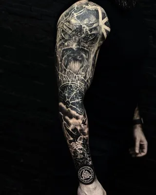 Мужские водостойкие временные тату-наклейки на всю руку, 1 шт., классное  искусство, большая хипстерская богиня, Библия, мифические часы | AliExpress