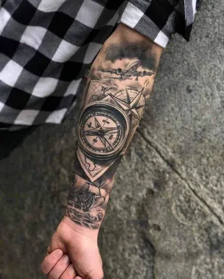 Мужские водостойкие временные тату-наклейки на всю руку, 1 шт., классное  искусство, большая хипстерская богиня, Библия, мифические часы | AliExpress