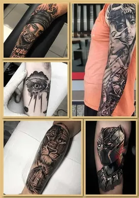 Тату рукав для мужчин|Tattoo sleeve for men | Тату, Татуировка шеи, Большая  татуировка