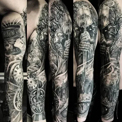 Тату рукав - эскизы, значение татуировки на всю руку