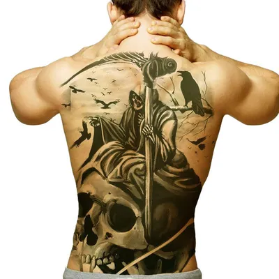 Мужские тату на спине - фото и эскизы. Татуировки на спину для мужчин