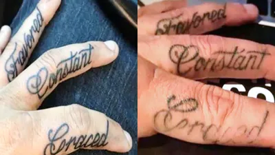 Мужские тату на пальцах - фото и эскизы. Татуировки для мужчин на пальцах  рук