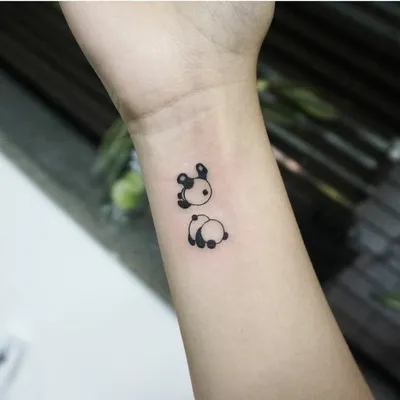1 шт., временная тату-наклейка «панда» для мужчин и женщин | AliExpress