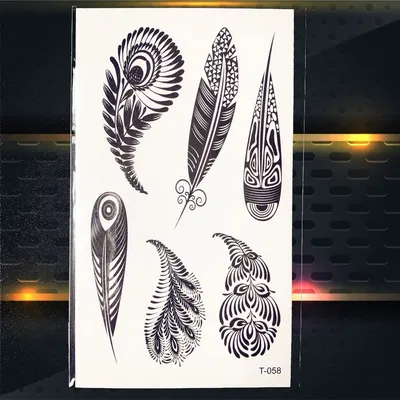 эскиз для тату перо павлина 26.09.2019 №035 -sketch feather tattoo-  tatufoto.com - tatufoto.com