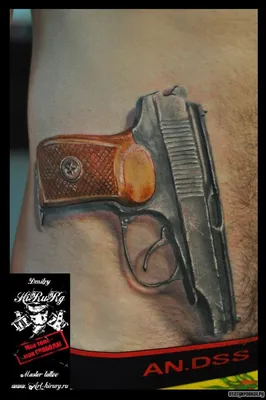 тату револьвер фото пример рисунка 16.02.2021 №0119 - tattoo revolver -  tatufoto.com - tatufoto.com