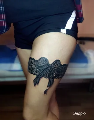 подвязка тату бантик garter tattoo bow | Татуировки, Подвязки тату, Тату