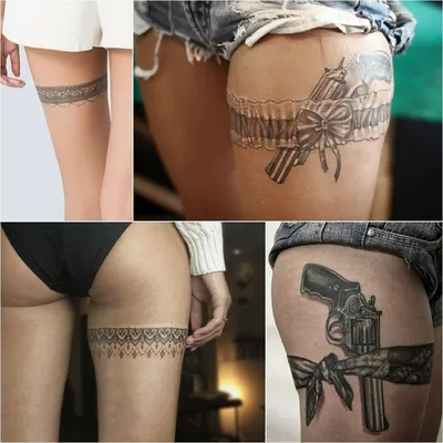 фото тату подвязка от 03.09.2017 №026 - Garter Tattoo - tatufoto.com -  tatufoto.com