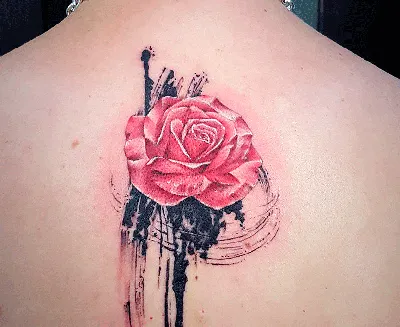 Крутой геометрический треугольник тату Цветок на руку Временная Роза  цветочная кровавая Татуировка наклейка для женский боди-арт искусственная  татуировка на тыльную ногу | AliExpress