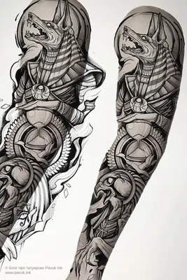 Эскиз тату рукав | Блог про татуировки pavuk.ink | Египетская татуировка,  Татуировки для женщин, Татуировки