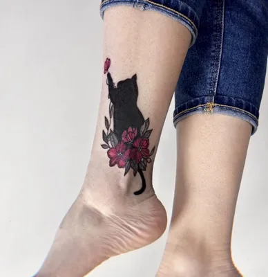 Татуировка на тело \"Чёрная кошка\" - купить оптом и в розницу в Москве,  Санкт-Петербурге и других городах России | Интернет магазин РУЛЭНД