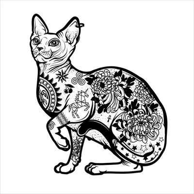 Эскиз тату Сфинкс 20.08.2019 №076 - sphinx tattoo sketch - tatufoto.com -  tatufoto.com