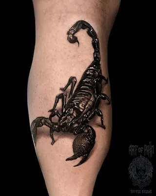 Переводная временная татуировка Скорпион - неоновая тату