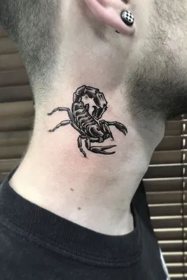 Тату на шее скорпион | Минималистские татуировки, Татуировка скорпиона, Тату  для парня