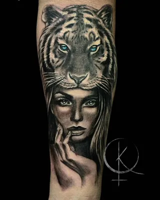 Татуировка тигра на плече - фото работ мастеров на сайте theYou.com