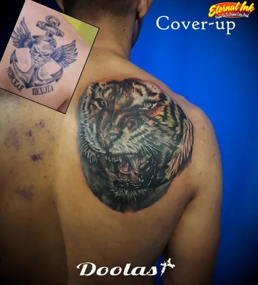 Тату на спине тигр - 4 Фото и значение татуировок 2024