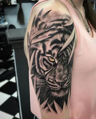 Тату в виде тигра: фото работ, значение татуировки тигр