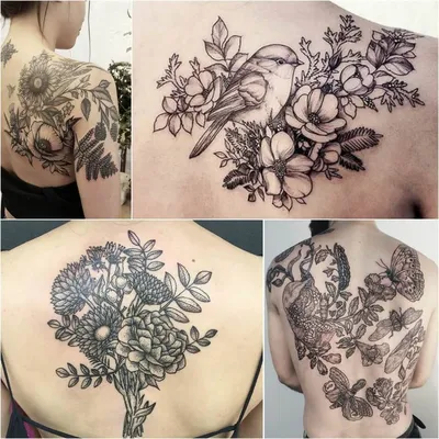 Женские татуировки на спине | Master Tattoo | Дзен