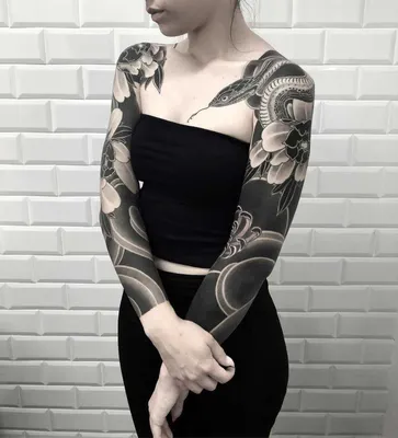 Blackwork tattoo | Tattooed Ri | Дзен