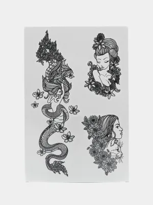Эскиз тату с изображением Феникс в стиле фэнтези на сайте theYou