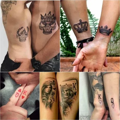 Тату для двоих - Парные тату для влюбленных - тату король и королева |  Meaningful tattoos for couples, Best couple tattoos, Couples tattoo designs