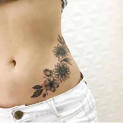 Татуировки на животе для девушек, сделать в Москве по выгодной цене -  Pigmentlab