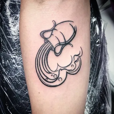 Татуировка: Знака зодиака водолей 💙 | ТАТУ \"МАГИЯ\" (Tattoo Magic.  Татуировка в Омске) | ВКонтакте