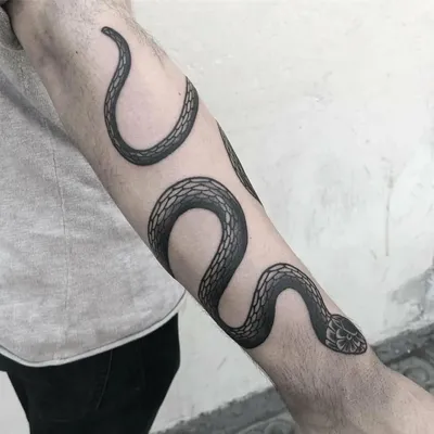 10 шт., водостойкая тату-наклейка «змея вокруг руки» | AliExpress