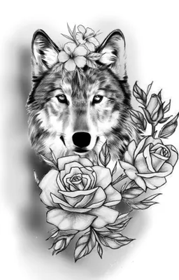 Эскизы татуировок волк (76 фото)