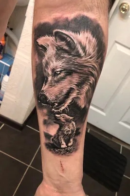 Татуировки волка на лопатке (58 фото)