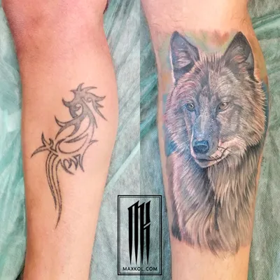 Значение татуировки волк воющий на луну, волк с оскалом и волчица