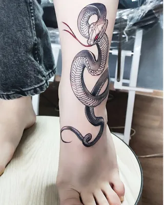 Тату змея (254 фото) - значение татуировки, эскизы 2023 - Страница 4