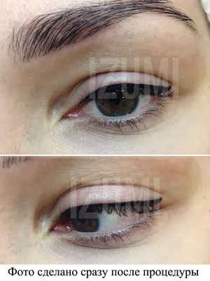 Перманентный макияж, татуаж глаз, верхнего и нижнего века - фото до и после