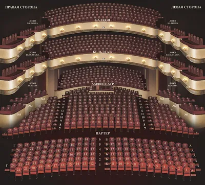 Схема зала Театра Моссовета в Москве