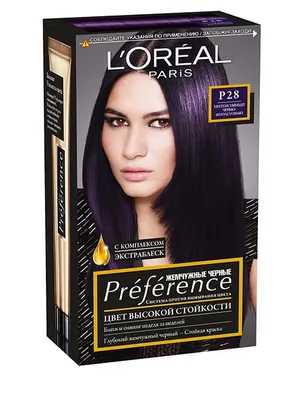 Стойкая краска для волос \"Preference\", оттенок P28, Интенсивный черно- фиолетовый L'Oreal Paris 2025521 купить в интернет-магазине Wildberries