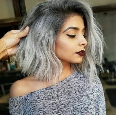 Март 2023 (+80 фото) Темно пепельный цвет волос | Silver hair color, Edgy  hair, Thick hair styles