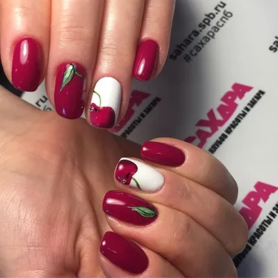 Top 100 Cherry nail art design 2018 | Дизайн гелевых ногтей, Искусство  маникюра, Гвоздь