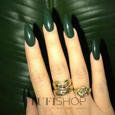 Темно зеленые ногти (зеленый маникюр) - купить в Киеве | Tufishop.com.ua