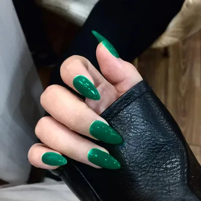 Темно-зеленый маникюр ногтей стоковое фото ©gyurma 178727634